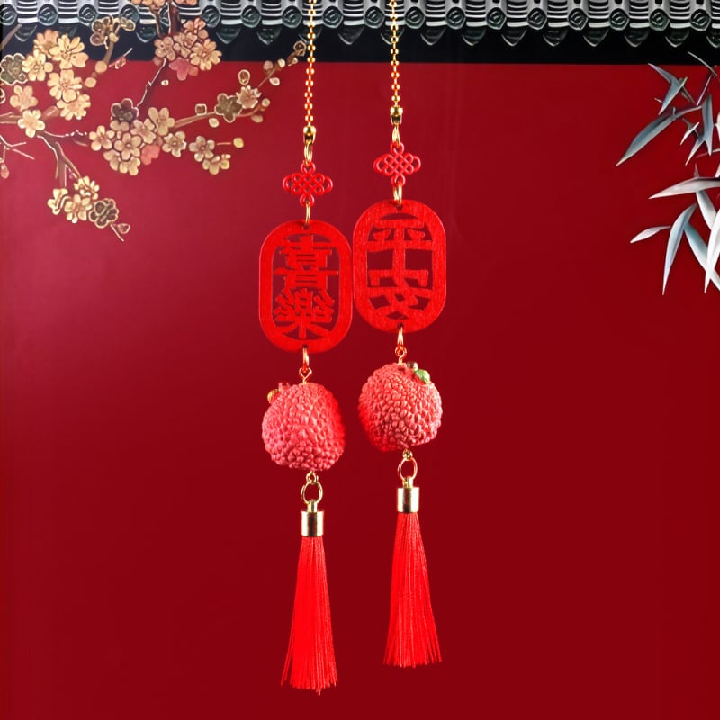 Автомобилен подвесен аксесоар за вътрешна украса – персимон плод, ABS, модел QCGJ-D1-2-100, персонализирана обработка, прост стил