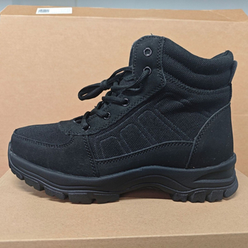 Požiarnická zimná tréningová obuv - semi-velúrové vysoké topánky do snehu pre outdoor turistiku, unisex, kód Fhx-17, Nylon tkanina, značka Jihua 3535