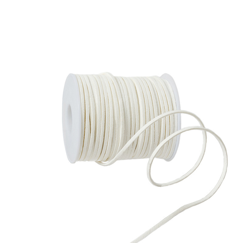 Marhabőr zsinórból készült medál-dísz, kód Lrs-0803, 3 mm vastagság, kötött velúr zsinór, ajándékcsomagoláshoz és DIY kézműves projektekhez