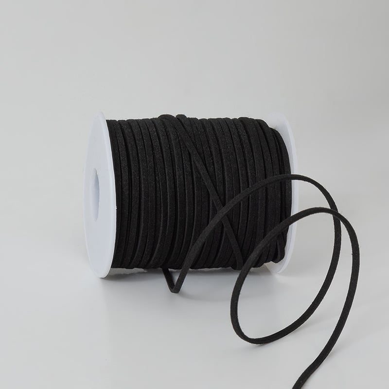 Marhabőr zsinórból készült medál-dísz, kód Lrs-0803, 3 mm vastagság, kötött velúr zsinór, ajándékcsomagoláshoz és DIY kézműves projektekhez