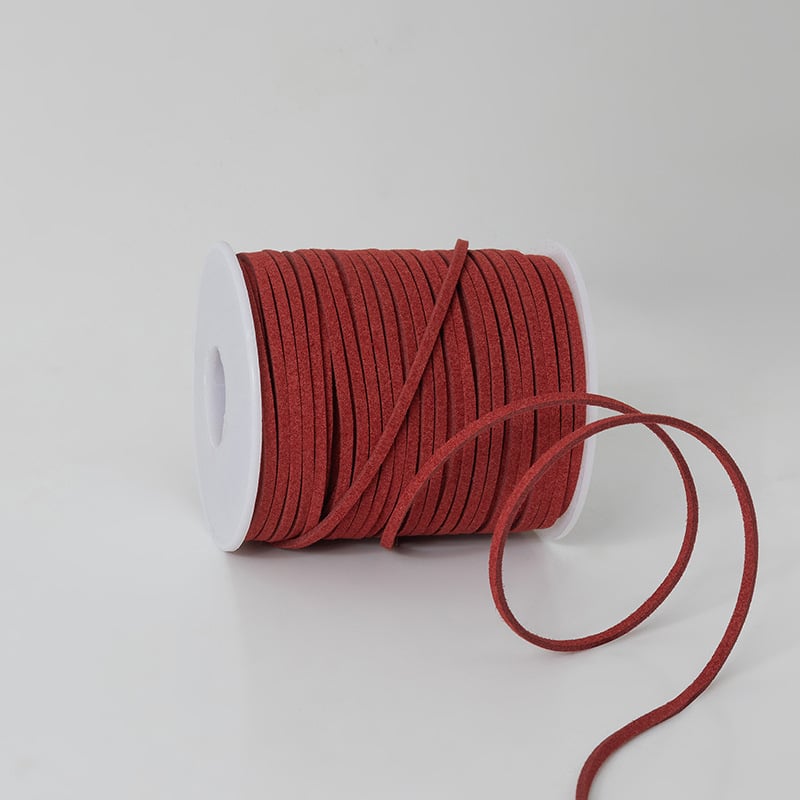 Marhabőr zsinórból készült medál-dísz, kód Lrs-0803, 3 mm vastagság, kötött velúr zsinór, ajándékcsomagoláshoz és DIY kézműves projektekhez