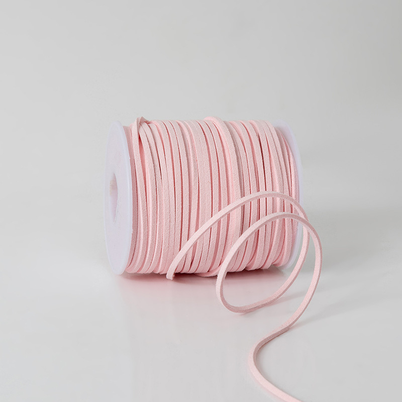 Marhabőr zsinórból készült medál-dísz, kód Lrs-0803, 3 mm vastagság, kötött velúr zsinór, ajándékcsomagoláshoz és DIY kézműves projektekhez