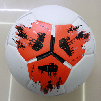 PU anyagú futball-labda ragasztott varrással, nyomtatott logó OK, gyermekeknek alkalmas
