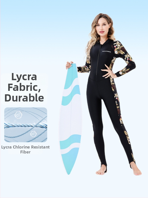 Női UV-védett gyorsan száradó hosszú ujjú búvárfürdőruha, 82% nylon + 18% spandex, SAKINNO/Shark Kono, egész éves viselésre