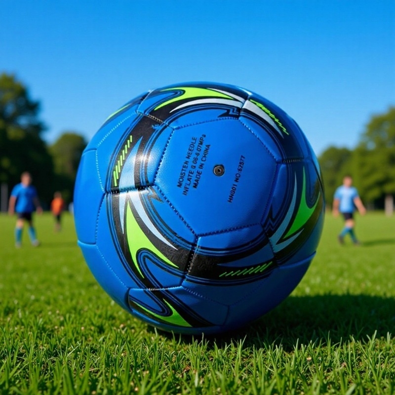 PU futball-labda, gépi varrással, vastagított konstrukció, edzésre és versenyre, logó testreszabás kampusz csapatok számára