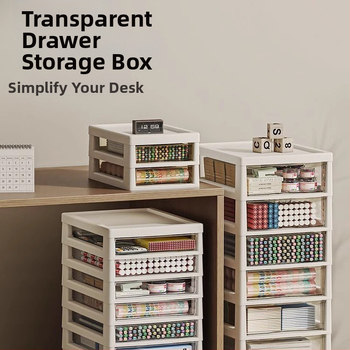 Skriňa na uloženie pod stolom s priehľadným pojazdným regálom, 10-úrovňová skriňa na archívy, model 8671, plast