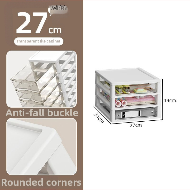 Skriňa na uloženie pod stolom s priehľadným pojazdným regálom, 10-úrovňová skriňa na archívy, model 8671, plast