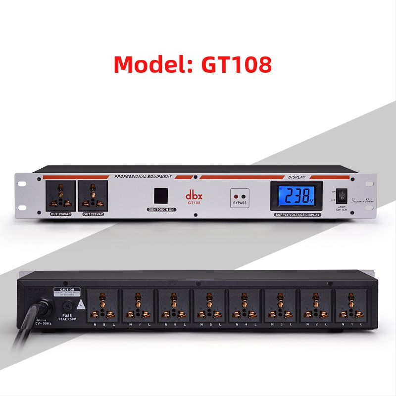 MULIVOX SR-328: 8-kanalni sekvencer napajanja za pozornicu i konferencije, upravljač visokoučinkovitim utičnicama, 10000W