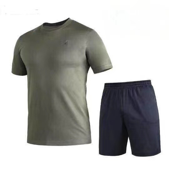 Unisex fitness set kratkih rukava – brzo sušenje, prozračan, odvlačenje vlage, pamukova smjesa