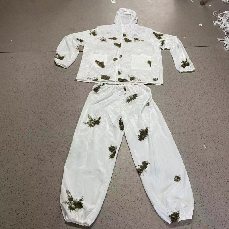 Ghillie kostim kamuflaža zima, poliester tkanina, zaštita od zračenja, unisex