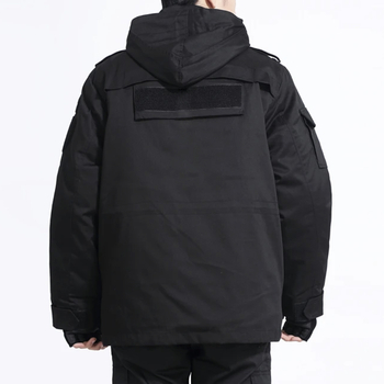 Férfi pamut téli kabát, megerősített szigetelés, külső anyag: twill nylon, bélés: pamut, biztonsági iparág számára