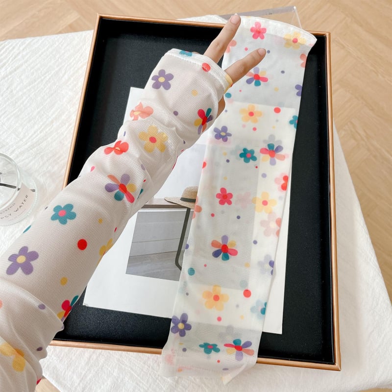 oaw Слънцезащитен Ice Silk ръкав за лакът за лято – тънка мрежеста тъкан за шофиране и каране, частна марка, корейски стил, свеж и сладък, полиестерни влакна