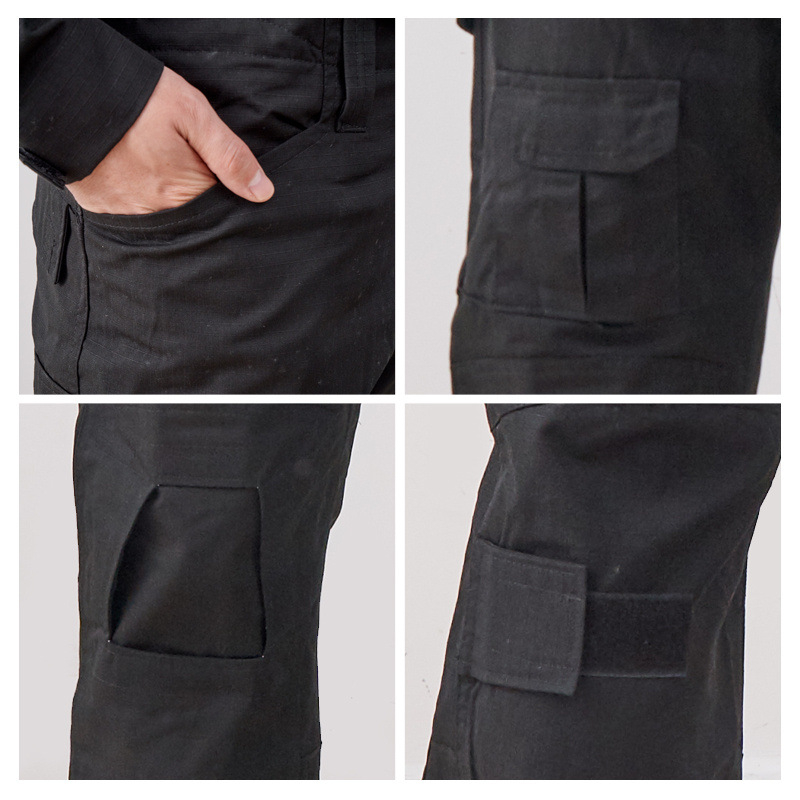 Crni maskirni trening set za vanjsku upotrebu, taktička uniforma, unisex