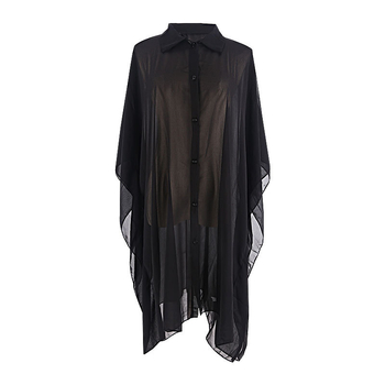 Lagano krojena plažna košulja-krevet pokrivalo za sunčanje, šifon materijal, podstava od poliestera, težina 174 g, pogodna za fitness i plivanje, stil: plažni par kompleta