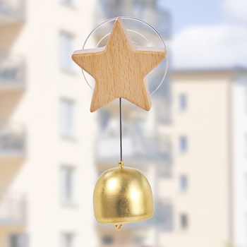 Pandantiv decorativ clopoțel de vânt, metal, manual, stil modern minimalist, pandantiv