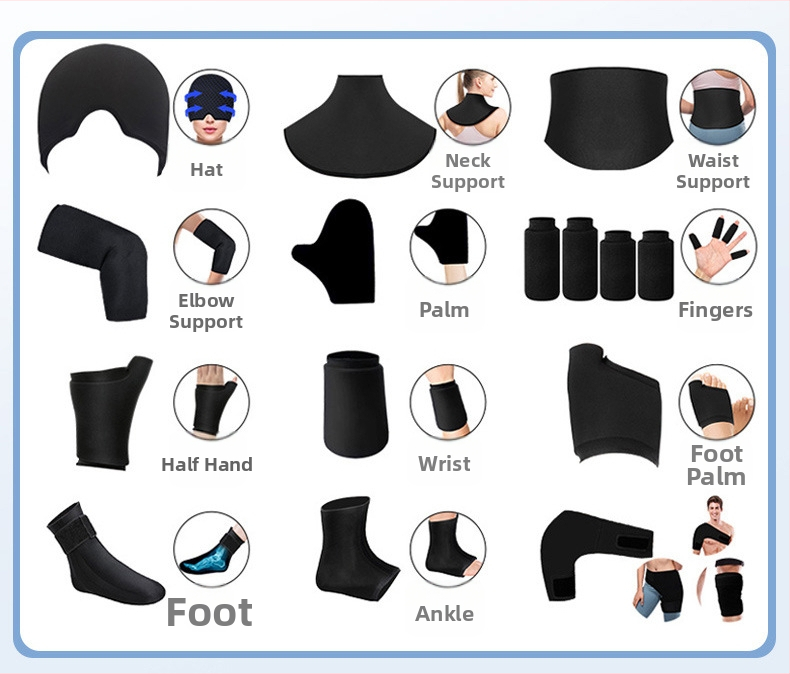 Manșete de protecție pentru brațe și coate, Antiderapante, Material gel, Utilizare caldă și rece, Nailon