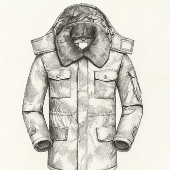 Kamuflažni zimski radni set – tkanina od pamukasto smjese, toplo, vodootporno, otporno na vjetar, otporno na habanje, unisex