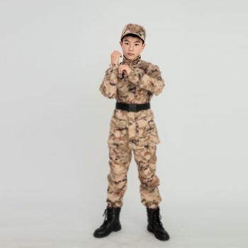 Dječja maskirna trening uniforma - pamuk + poliester, prozračna i otporna na habanje, maskirni uzorak, za zimu, proljeće i jesen, unisex
