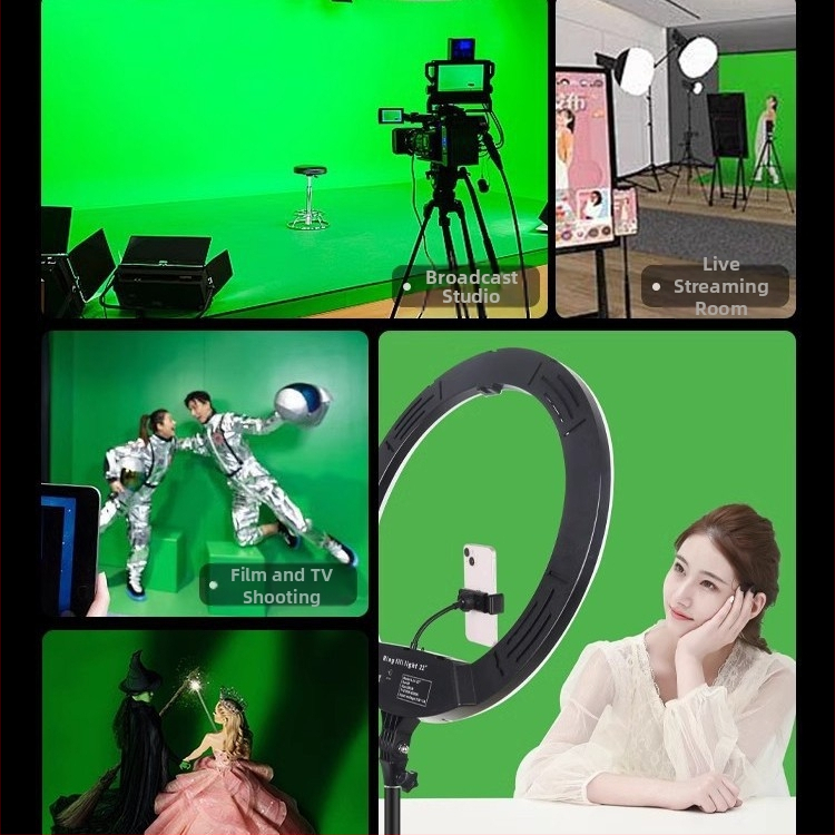 Yu guang Pozadina od tkanine s T-stabilom, prijenosna i podesiva zelena pozadina za fotografiju proizvoda