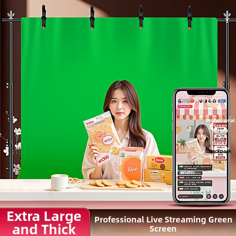 Yu guang Pozadina od tkanine s T-stabilom, prijenosna i podesiva zelena pozadina za fotografiju proizvoda