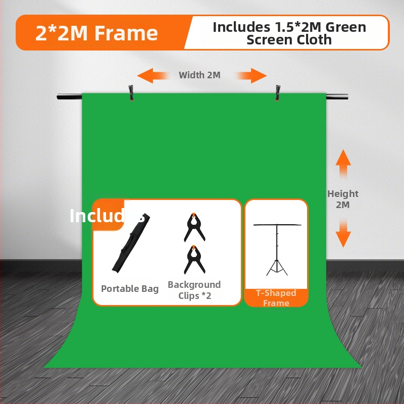 Yu guang Pozadina od tkanine s T-stabilom, prijenosna i podesiva zelena pozadina za fotografiju proizvoda