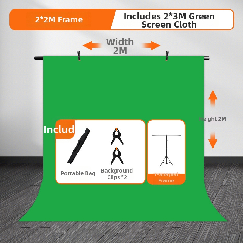Yu guang Pozadina od tkanine s T-stabilom, prijenosna i podesiva zelena pozadina za fotografiju proizvoda