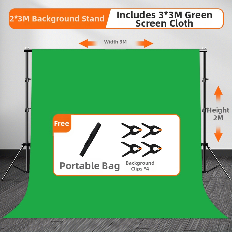 Yu guang Pozadina od tkanine s T-stabilom, prijenosna i podesiva zelena pozadina za fotografiju proizvoda
