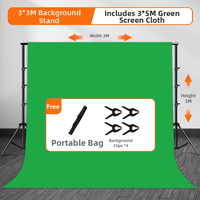 Yu guang Pozadina od tkanine s T-stabilom, prijenosna i podesiva zelena pozadina za fotografiju proizvoda