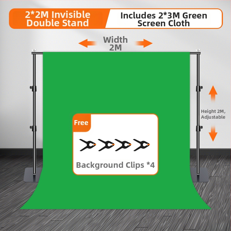 Yu guang Pozadina od tkanine s T-stabilom, prijenosna i podesiva zelena pozadina za fotografiju proizvoda