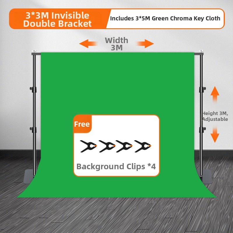 Yu guang Pozadina od tkanine s T-stabilom, prijenosna i podesiva zelena pozadina za fotografiju proizvoda