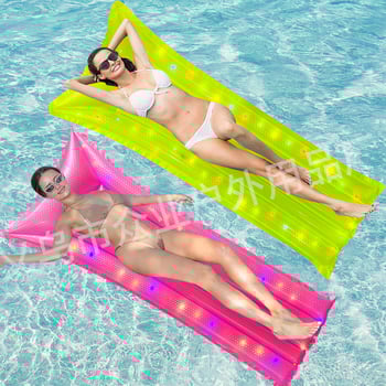 Public Industry hamac gonflabil pentru apă din PVC ecologic, cu LED-uri, pliabil