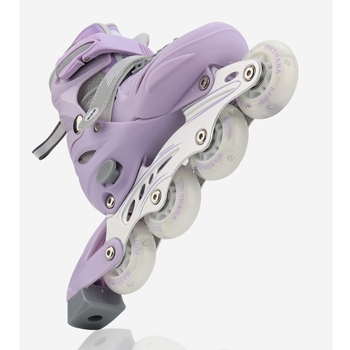 Inline skates za djevojčice – kompletan set za početnice, prilagodljivi, treptajući svjetlosni efekti, uzrast 3–10