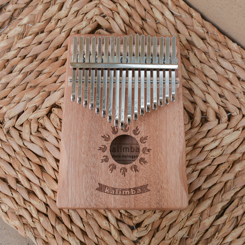 Kalimba prstno klavir, 17 tipki, 21 tonova, prijenosna, uz čekić za podešavanje