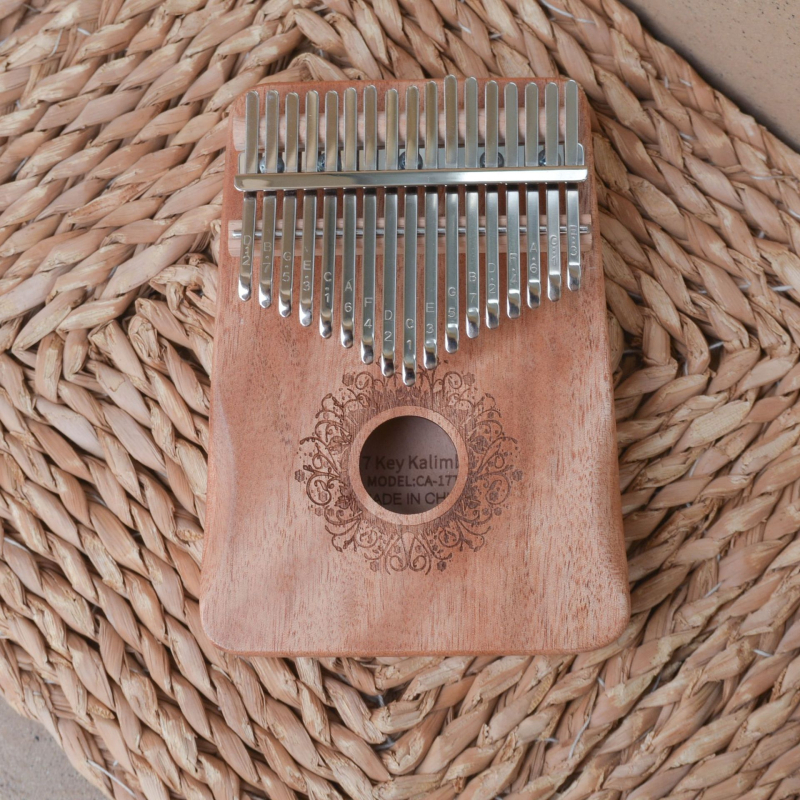 Kalimba prstno klavir, 17 tipki, 21 tonova, prijenosna, uz čekić za podešavanje