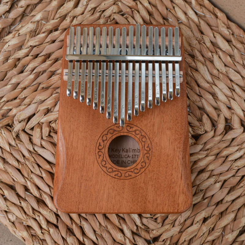 Kalimba prstno klavir, 17 tipki, 21 tonova, prijenosna, uz čekić za podešavanje