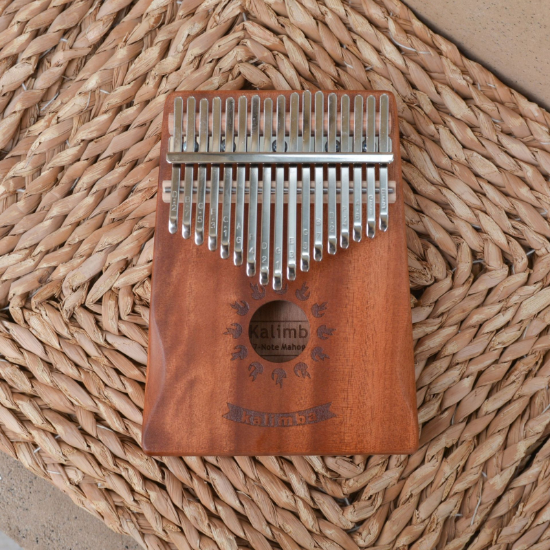 Kalimba prstno klavir, 17 tipki, 21 tonova, prijenosna, uz čekić za podešavanje