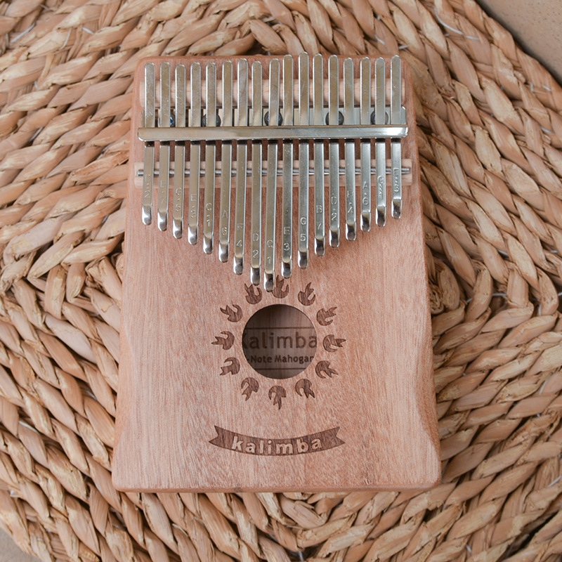 Kalimba prstno klavir, 17 tipki, 21 tonova, prijenosna, uz čekić za podešavanje