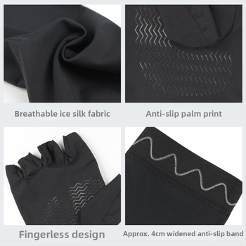 Outdoorový rukáv na pažu z Ice Silk, UV ochrana, priedušný, otvor pre palec, silikónový protišmykový okraj