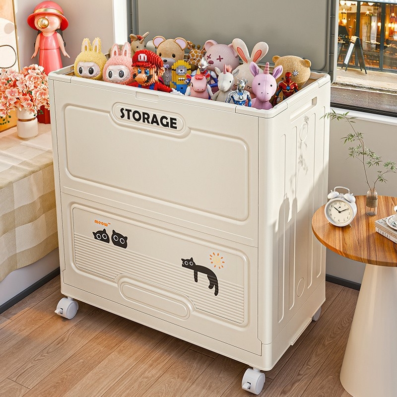 Кутия за дрехи за съхранение с голям капацитет, сгъваема с колела, ПП пластмаса, 200–250 л, за дрехи и одеяла