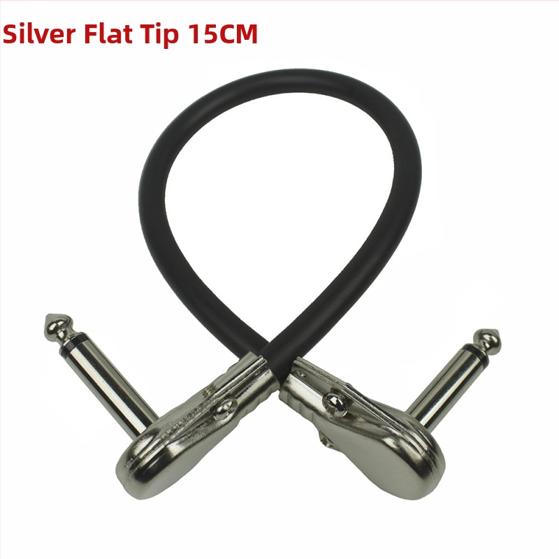 Kábel pre pripojenie kytary so štvorcovým a plochým konektorom pre hudobný nástroj