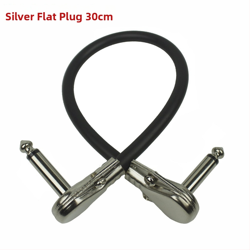 Kábel pre pripojenie kytary so štvorcovým a plochým konektorom pre hudobný nástroj