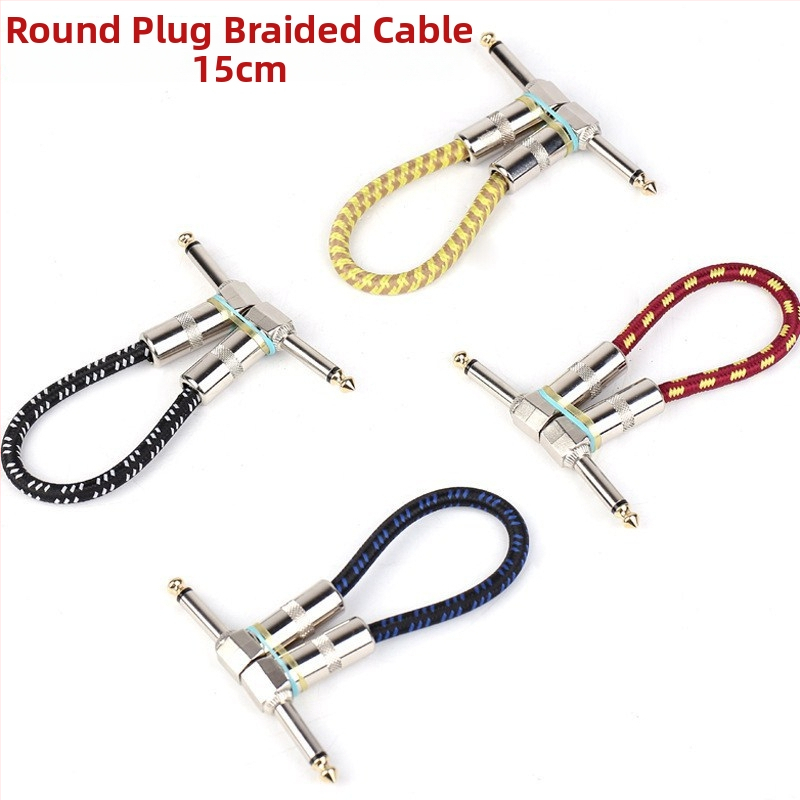 Kábel pre pripojenie kytary so štvorcovým a plochým konektorom pre hudobný nástroj