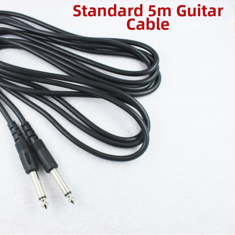Kábel pre pripojenie kytary so štvorcovým a plochým konektorom pre hudobný nástroj