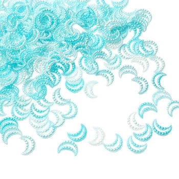 DIY ékszerkiegészítők – hold alakú kivágású gyöngy, imitációs gyöngy, műanyag/gyanta, gyöngyház hatás, testreszabható minta, aranyos stílus, tavasz 2024