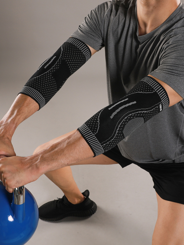 VBOSI Nylon лакътна защита – плетена, нехлъзгаща се, дишаща, за възрастни, подходяща за баскетбол, тенис, бадминтон и фитнес на открито