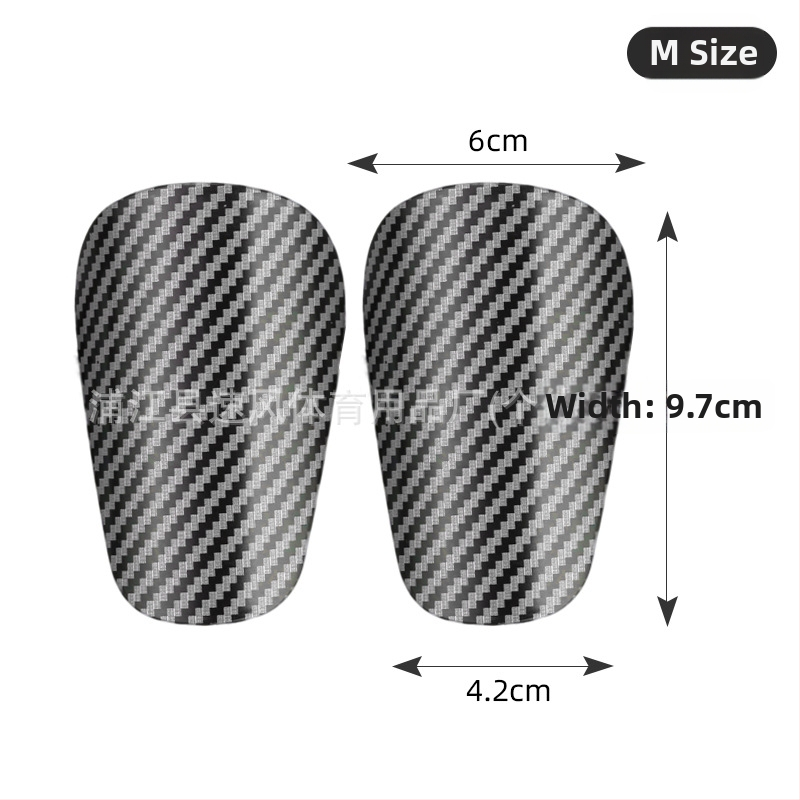 Chránič lýtka na futbal s vzorom z uhlíkových vlákien, plast, HTB46, Naili, pre futbal