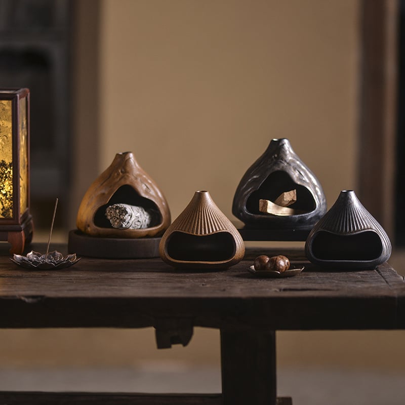 Κεραμικός καυστήρας λιβανιού – ρετρό στυλ, αξεσουάρ τελετής τσαγιού (κυκλοφόρηση χειμώνα 2025; κεραμικό υλικό; βάρος 400 g; συσκευασία σε χαρτονένιο κουτί)