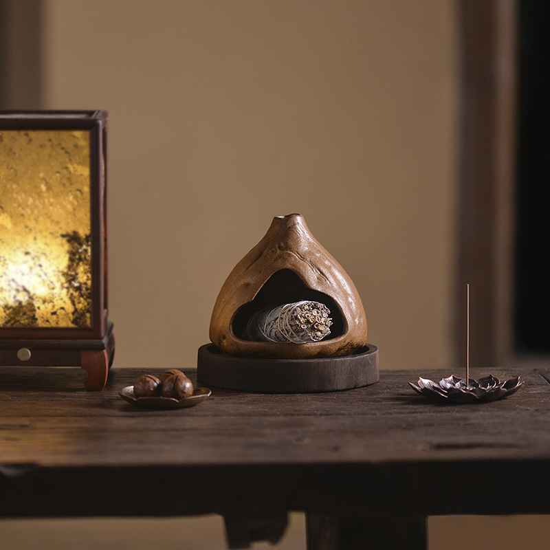 Κεραμικός καυστήρας λιβανιού – ρετρό στυλ, αξεσουάρ τελετής τσαγιού (κυκλοφόρηση χειμώνα 2025; κεραμικό υλικό; βάρος 400 g; συσκευασία σε χαρτονένιο κουτί)