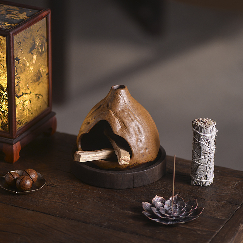 Κεραμικός καυστήρας λιβανιού – ρετρό στυλ, αξεσουάρ τελετής τσαγιού (κυκλοφόρηση χειμώνα 2025; κεραμικό υλικό; βάρος 400 g; συσκευασία σε χαρτονένιο κουτί)