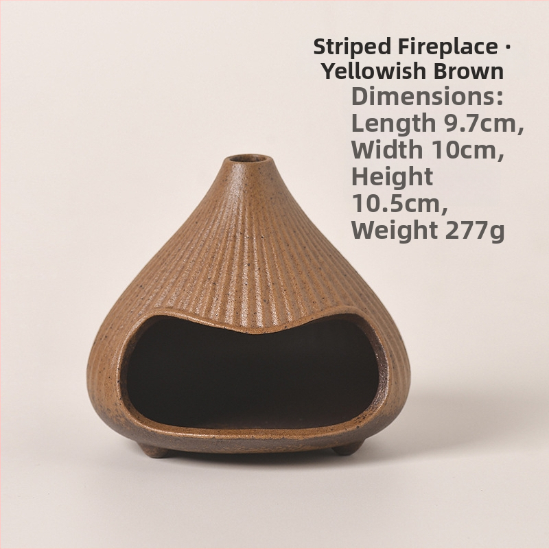 Keramický kadidlovník – retro štýl, príslušenstvo k čajovej ceremonií (zimné uvedenie 2025; keramický materiál; hmotnosť 400 g; balenie kartónová krabička; logo tlačené)